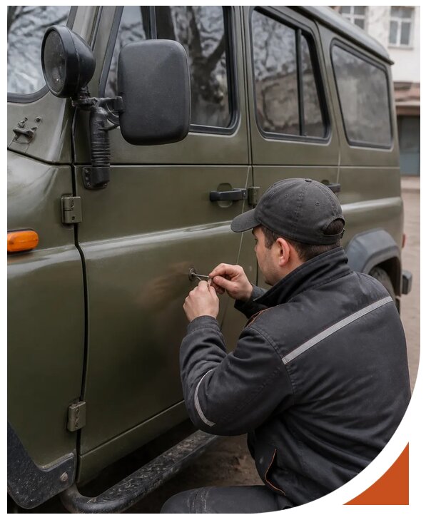 Профессиональное вскрытие автомобиля УАЗ без повреждений в Екатеринбурге